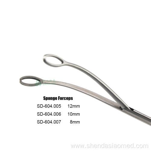 VATS Sponge forceps thoracoscopic instruments 8mm 10mm 12mm